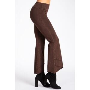 Chatoyant Mineral Wash Asymmetrical Hem Ankle Bells Brown Small